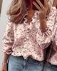 Women Long Sleeve Ruffled Collar Casual Blouse For Summer