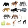 12 Stück Mini-Tierfiguren Spielzeug Wildtiere Figuren Afrikanische Tiere Spielset Lern-Pädagogisches Spielzeug für Kinder