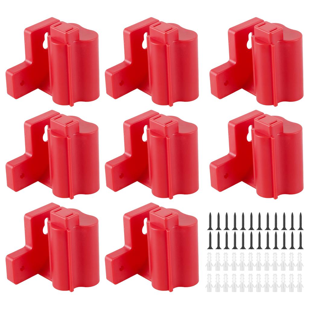 8/12 st Verktygsbatterihållare Kompatibel med Milwaukee M12 12V Borrverktyg Hängare Elverktygsförvaring Väggmontering Borrorganisatör