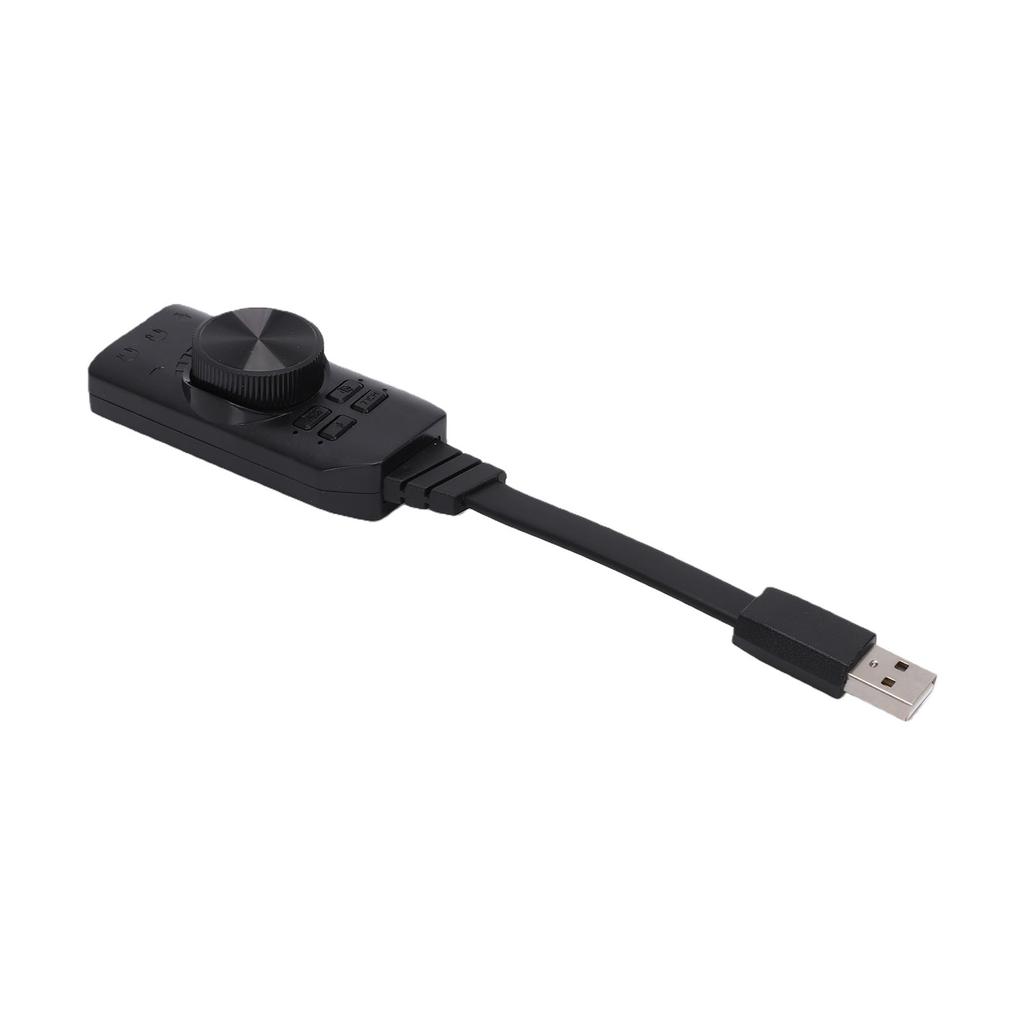 USB Sound Card 7.1 Surround Sound Adapter External Stereo Audio Jack Converter with Volume Control Mic Mute for PC