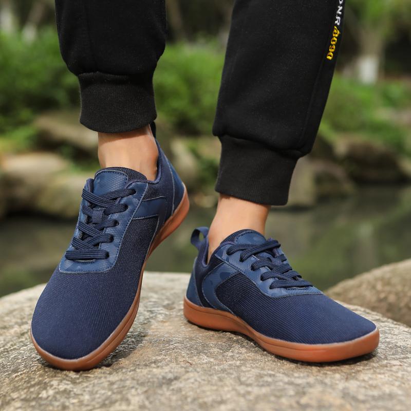 Anti-slip Wide Toe Training Sneakers Light Breathable Casual Sports Shoes Mesh Gym Fitness Flat Shoes