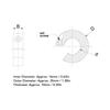 4Pcs Linear Rail Stop Collars Aluminum Alloy Clamp On Shaft Limit Fixing Rings ID 16MM OD 35MM Thickness 10MM M4 Screw