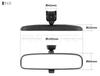 MOTOR POWER Honda Universal Replacement Rearview Mirror 7225, Compatible with OEM Parts, Anti-Glare, Rearview Mirror, Inner Mirror / 147-328