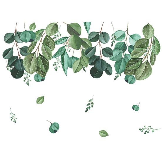 

2шт/набор пасторальных зеленых ветвей листьев стикер стены магазин гостиной