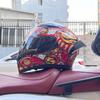 Full Face Motorcycle Helmet With Rear Wing Spoiler ABS Material Bluetooth Compatible Men All Season Riding