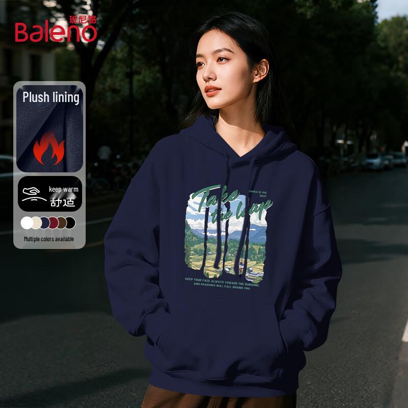 Baleno Women's 2025 A/W Terraced Field Graphic Fleece-Lined Hoodie
