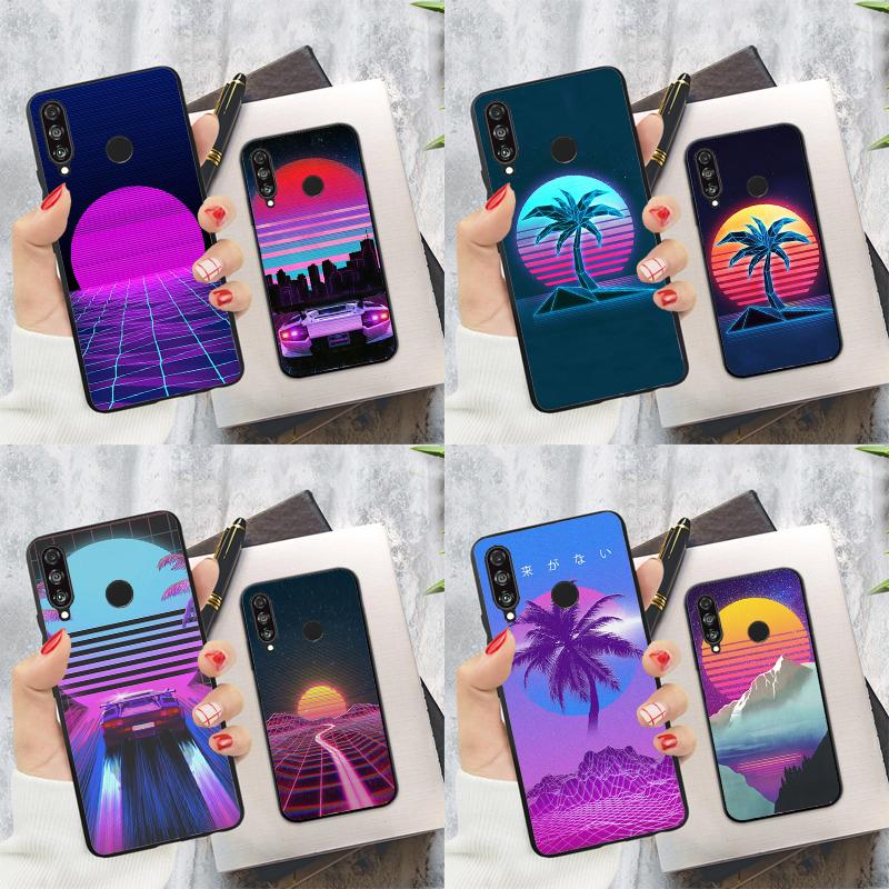 Neon Retrowave 80s Vintage Art For Huawei Nova 11 9 10 SE Y60 Y70 Y90 Y61 Y91 Nova 3i 7i 8i 11i P20 P40 Lite P30 Pro Case