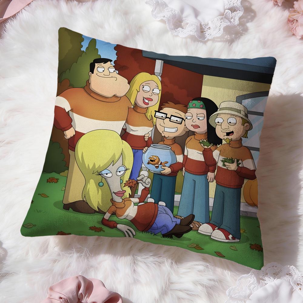Capa de Almofada Anime A-American DadS Conforto Premium Capa de Almofada Reversível - Design Dois em Um para Qualquer Quarto e Interior de Carro