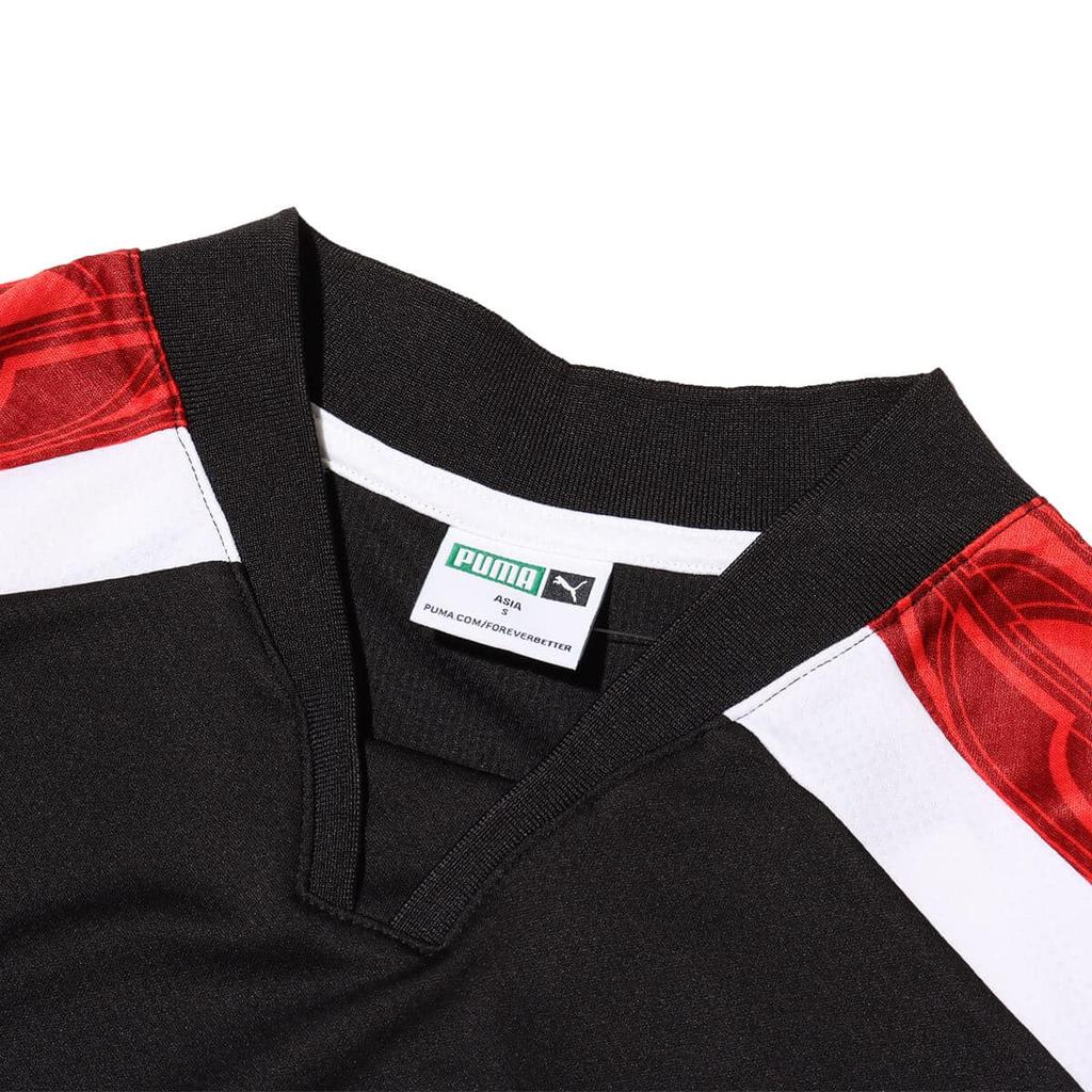 Puma Football Jersey V-Neck Oversized Pullover Short Sleeve T-Shirt Unisex Tops Black 627936-01