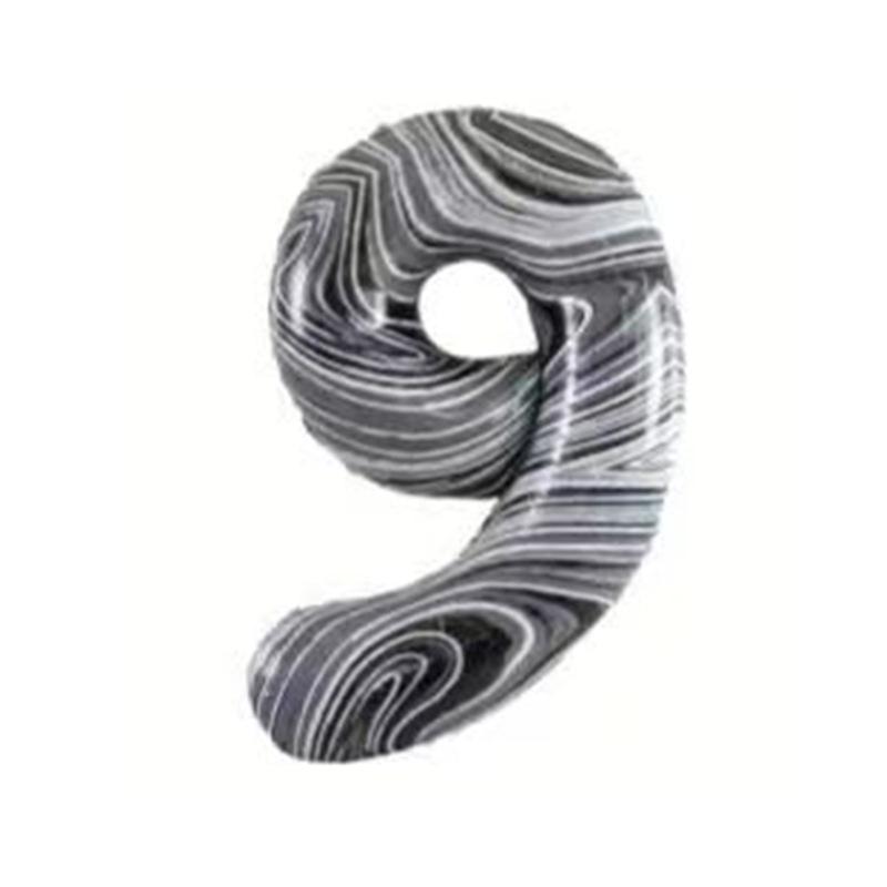 

40-дюймовый Имитация Красоты Большой Цифровой Шар Черно-Белый Агатовый Узор Алюминиевый Шар Украшение для Вечеринки в честь Дня Рождения Зебра Узор 40 inch black agate digital --9