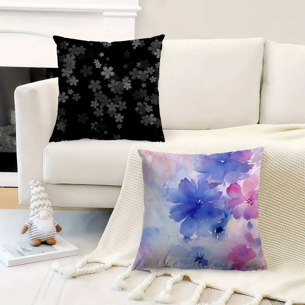 Splashing Ink Flower Pillow Anime Pillow Sofa Bed Head Pillow Cover Cushion Cover 45x45 Cm Fashion