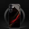 Custodia per telefono in vetro temperato adatta per Samsung Galaxy S26 S25 S24 S23 S22 S20FE/Ultra/Plus linee rosse alla moda personalità alla moda