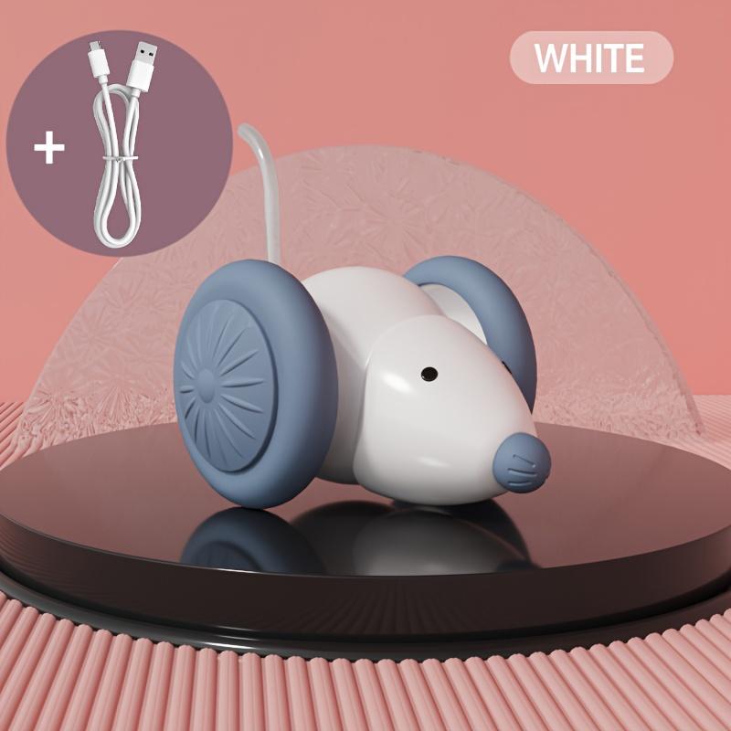 

1 автоматическая игрушка «кошки-мышки» - помогает облегчить депрессию у одиноких кошек, а светящаяся мышь - это спортивная игрушка для домашних кошек белый