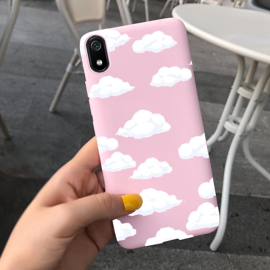 For Xiaomi Redmi Note 7 Case Redmi 7 7A  Soft Silicoen Love Heart Flowers Back Cover Phone Case On Redmi 7A Note7 Redmi7 Bumper