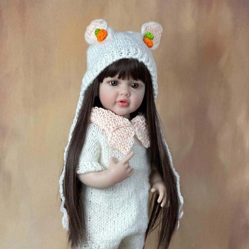 

55 см может стоять Reborn Baby, реалистичная кукла для девочек, полностью мягкое силиконовое тело, принцесса для малышей, Bebe, подарок на день рождения