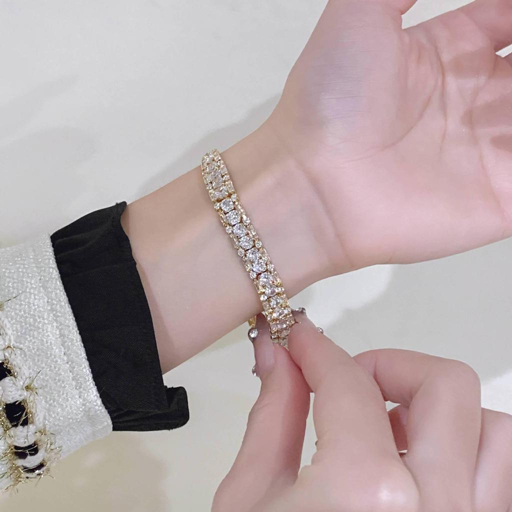 2024 Spring-Summer Women's High-End Zirconia Bracelet: Personalized Design, Versatile Light Luxury Fashion Hand Jewelry