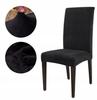Velvet Plush Chair Cover Thick Black