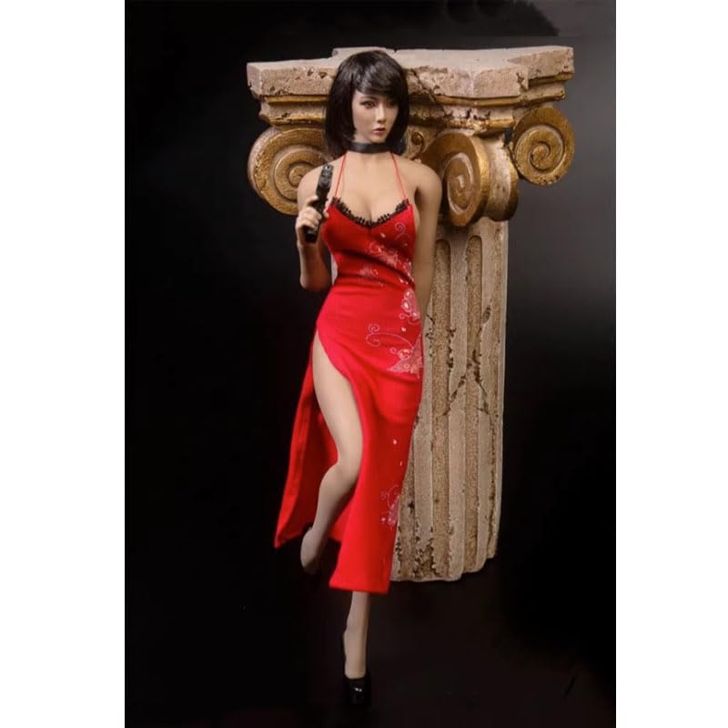 1/6 scale Chinese dress Aida Wang printed Chinese dress Suitable for large chest colloid