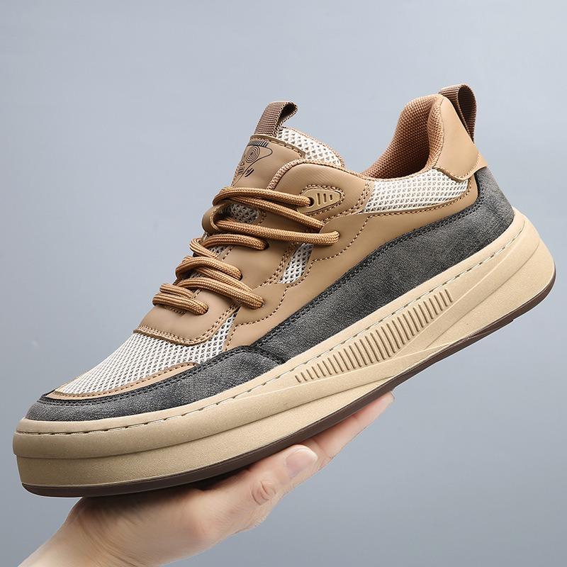 Men's Shoes New Summer Trend Versatile Thick Baseplate Shoes Men's Youth Mesh Breathable Non-slip Sports and Leisure Shoes