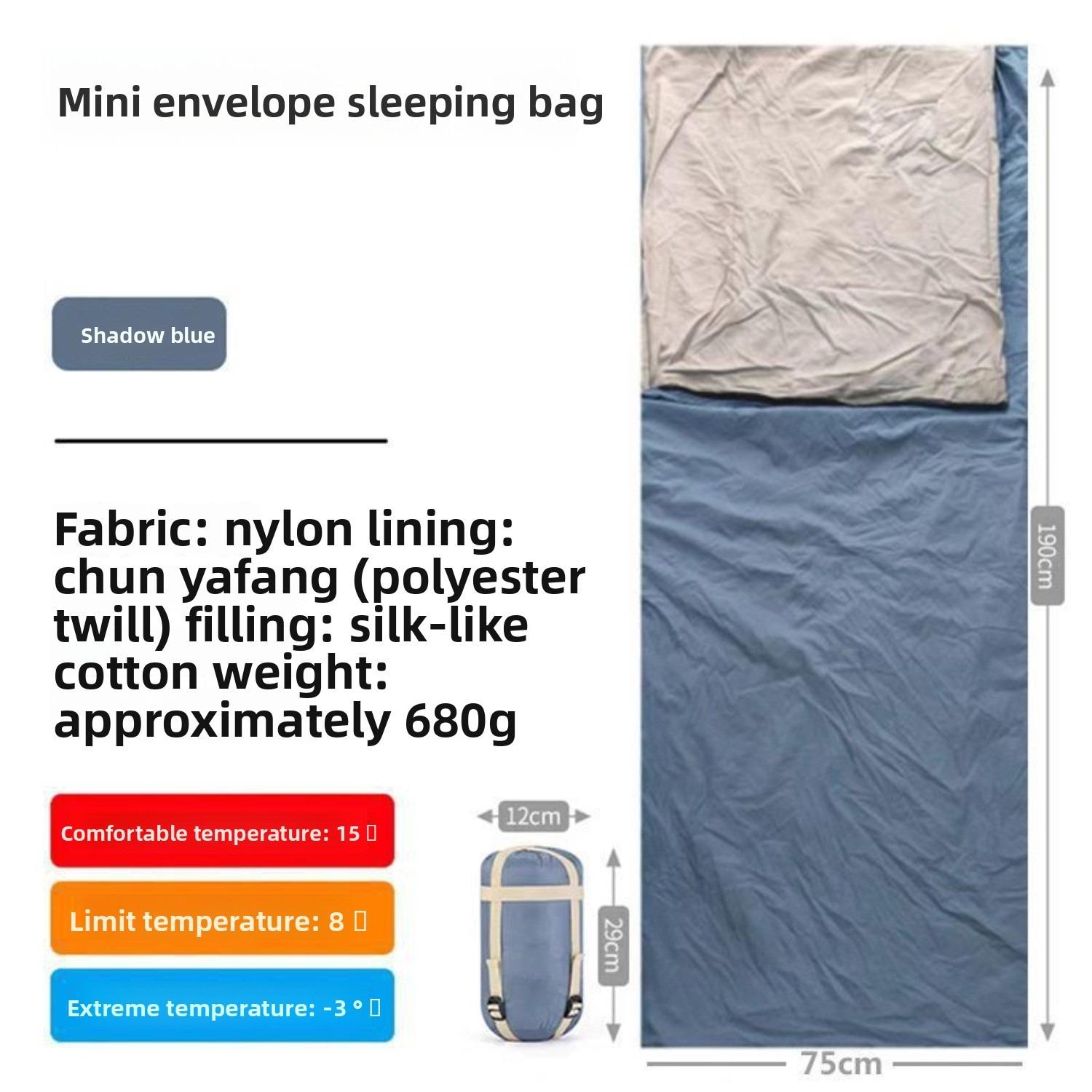 

Ultra Light Mini Envelope Sleeping Bag Washable Connectable Down Cotton Sleeping Bag Hygienic Portable Design For Adult Outdoor Camping Travel