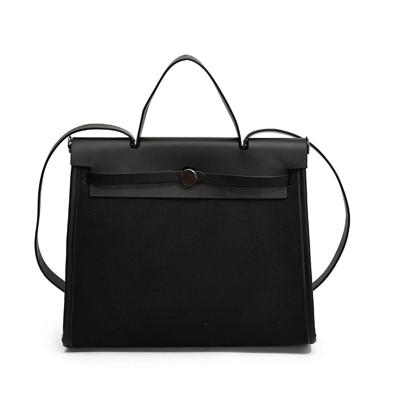 Сумка Женская Новая Портативная Сумка-тоут Большой Вместимости Сумка-мессенджер для Поездок чёрный