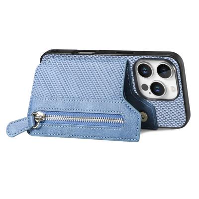 Peněženka s držákem na karty, kožené pouzdro na telefon se zipem pro iPhone 16 15 14 13 12 11 Pro Max X XS XR 7 8 Plus SE Ochranný kryt