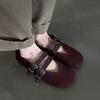 Sheepskin Version~ Temperament French Niche Design Sense with Soft Leather Retro Soft Sole Comfortable Women's Shallow Mouth Single Shoes