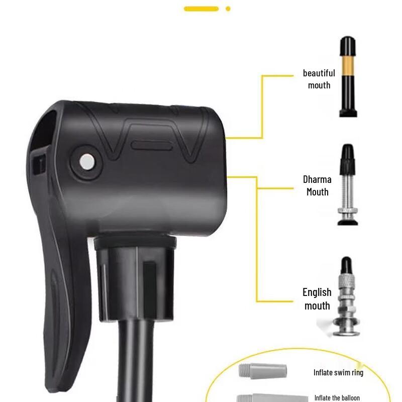 Lishi High-Pressure Bicycle & Basketball Air Pump with Gauge