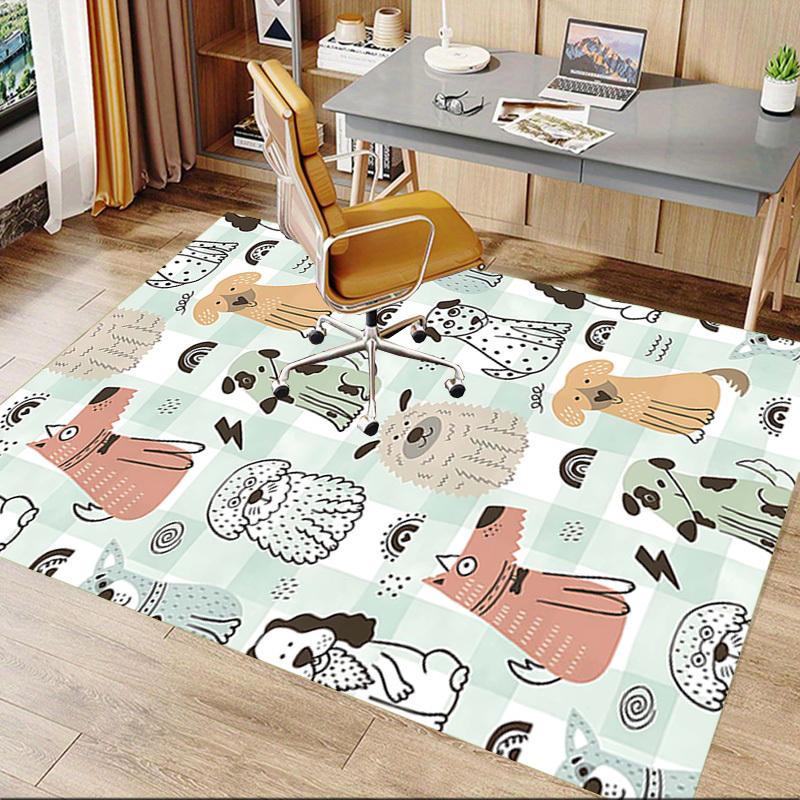 1PC Dog Pattern Non-Slip Floor Carpet Compatible for Office&Living Room&Bedroom&Dining room - Flat- Soft & Pattern, Vibrant Colors-W294