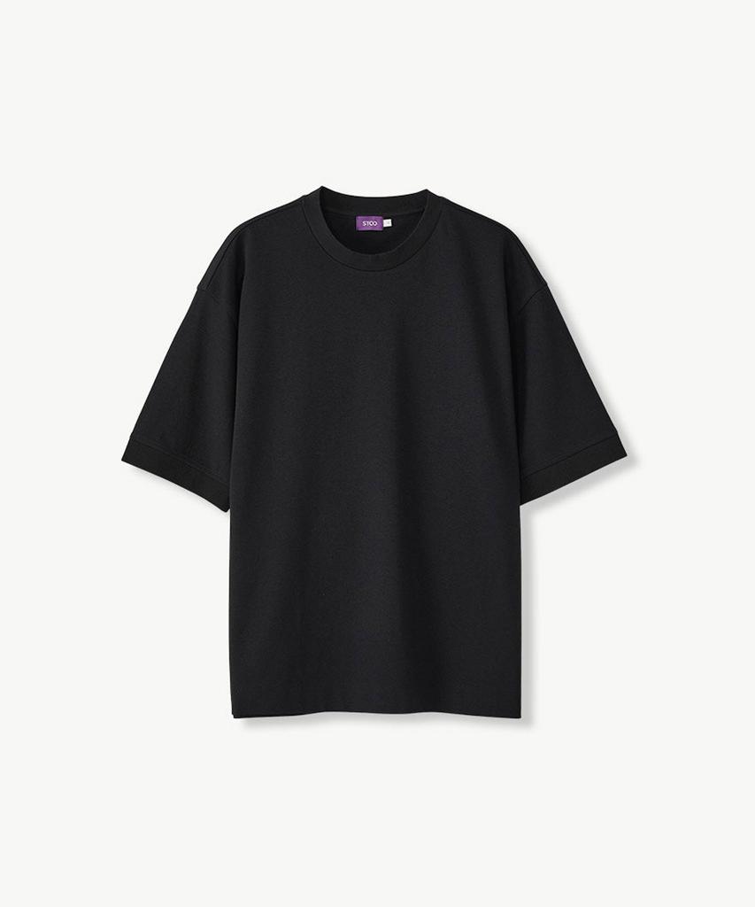STCO Solid Short Sleeve Sweatshirt_Black (Oversized)_Stsvb56Osb