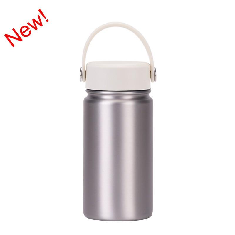 350ml Stainless Steel Vacuum Insulated Sports Water Bottle With Carry Loop 316 Inner Liner Leakproof Flip Cap