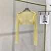 Sparkling Mesh Diamond Sun Protection Long Sleeve Party Top