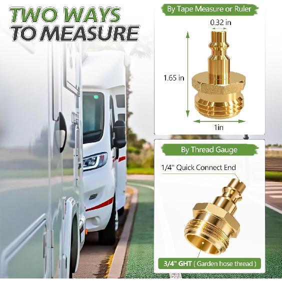 Lead-Free RV Blowout Plug For Winterization With Quick Connect – Prevents Pipe Freezing And Bursting, 1 Pack