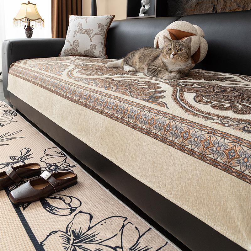 

New Sofa Cushion Cover Universal In All Seasons, Simple And High-End Combination Universal Sofa Seat Cushion Cover Cloth Towel 90*90cm