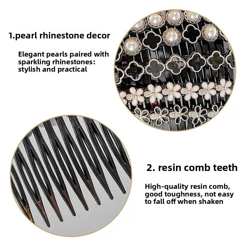 Women's Hair Clips, Hair Styling Tools, Pearl Hair Combs for The Back of The Head, Bangs Clips, High-end Hair Accessories for Women