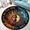 Runder Vintage-Teppich 'Baum des Lebens' für Wohnzimmer und Schlafzimmer Eleganter rutschfester Teppich Stilvolle dekorative Bodendekoration Perfektes Geschenk
