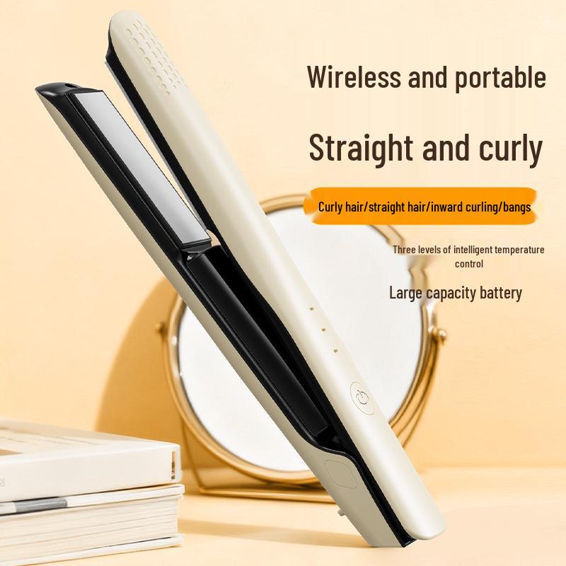 Portable Multi-Functional Wireless Curling & Straightening Comb with Three-Speed Temperature Control