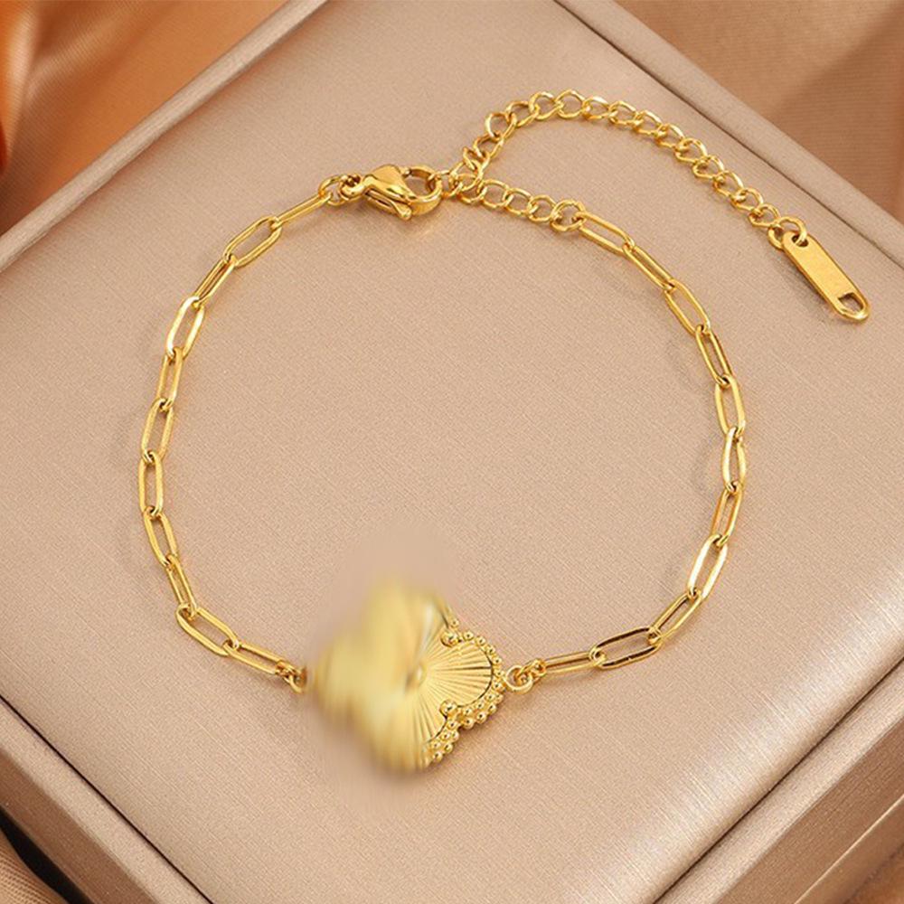 Korean Fashion Titanium Steel Diamond Inlaid Women's Luxury Bracelet