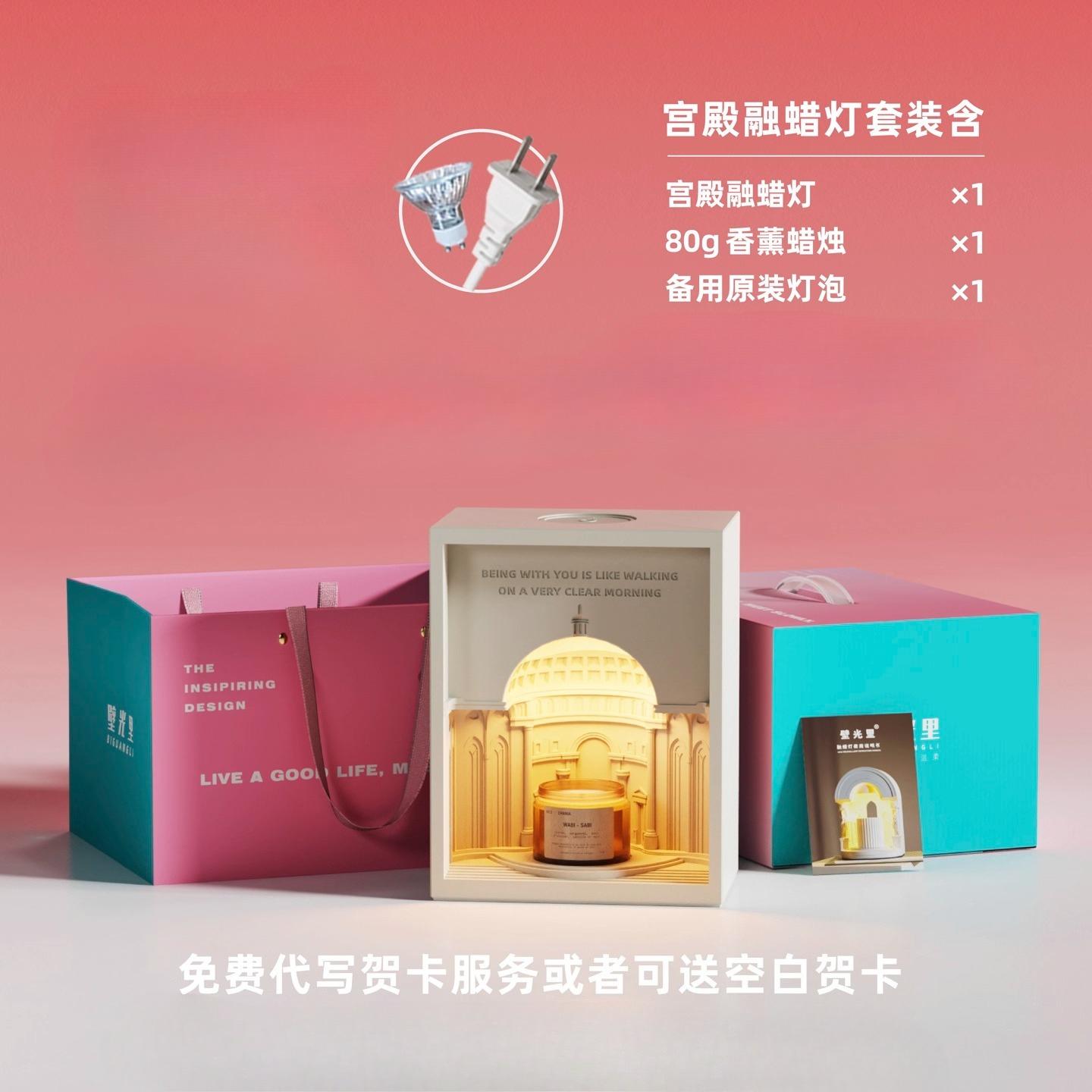 Original Pantheon Cement Building Fireless Scented Candles Melting Wax Lights Melting Candle Lights Newlywed Girls Gifts