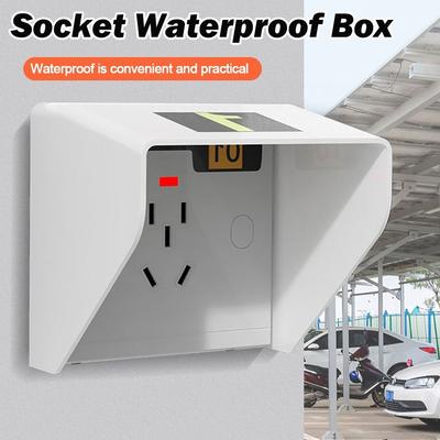 New Plastic Socket Waterproof Box 86 Type White Rainproof Cover Socket Protective Cover Outdoor