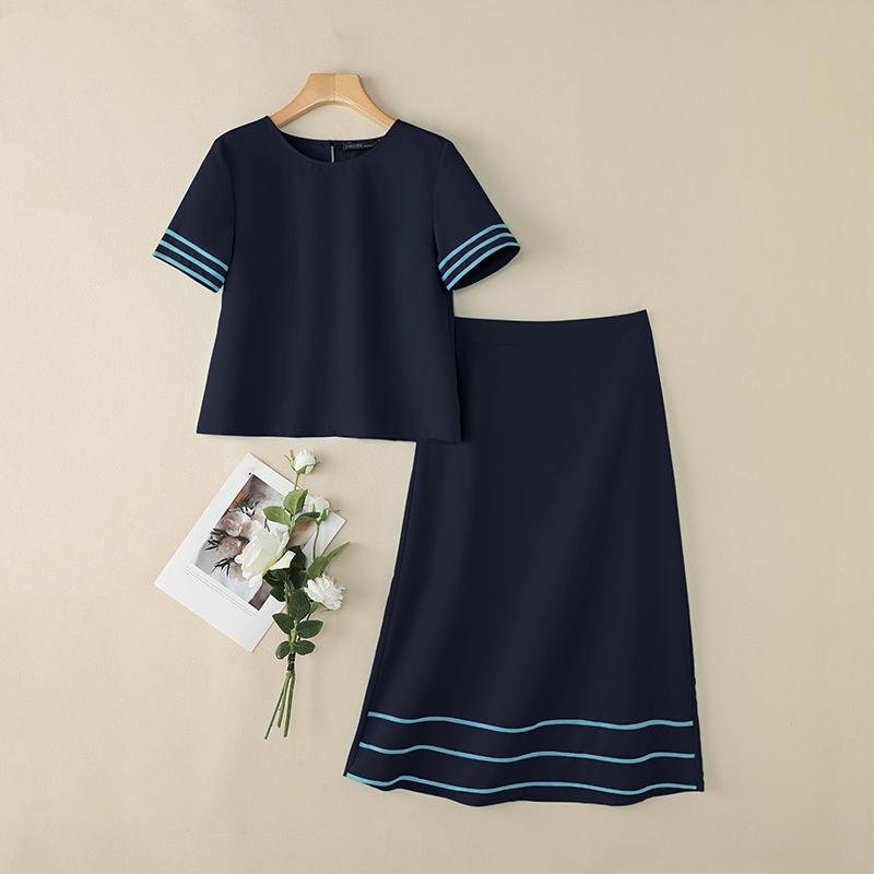 ZANZEA Women Short Sleeve Blouse and Skirts Summer Two Piece Suit Sets