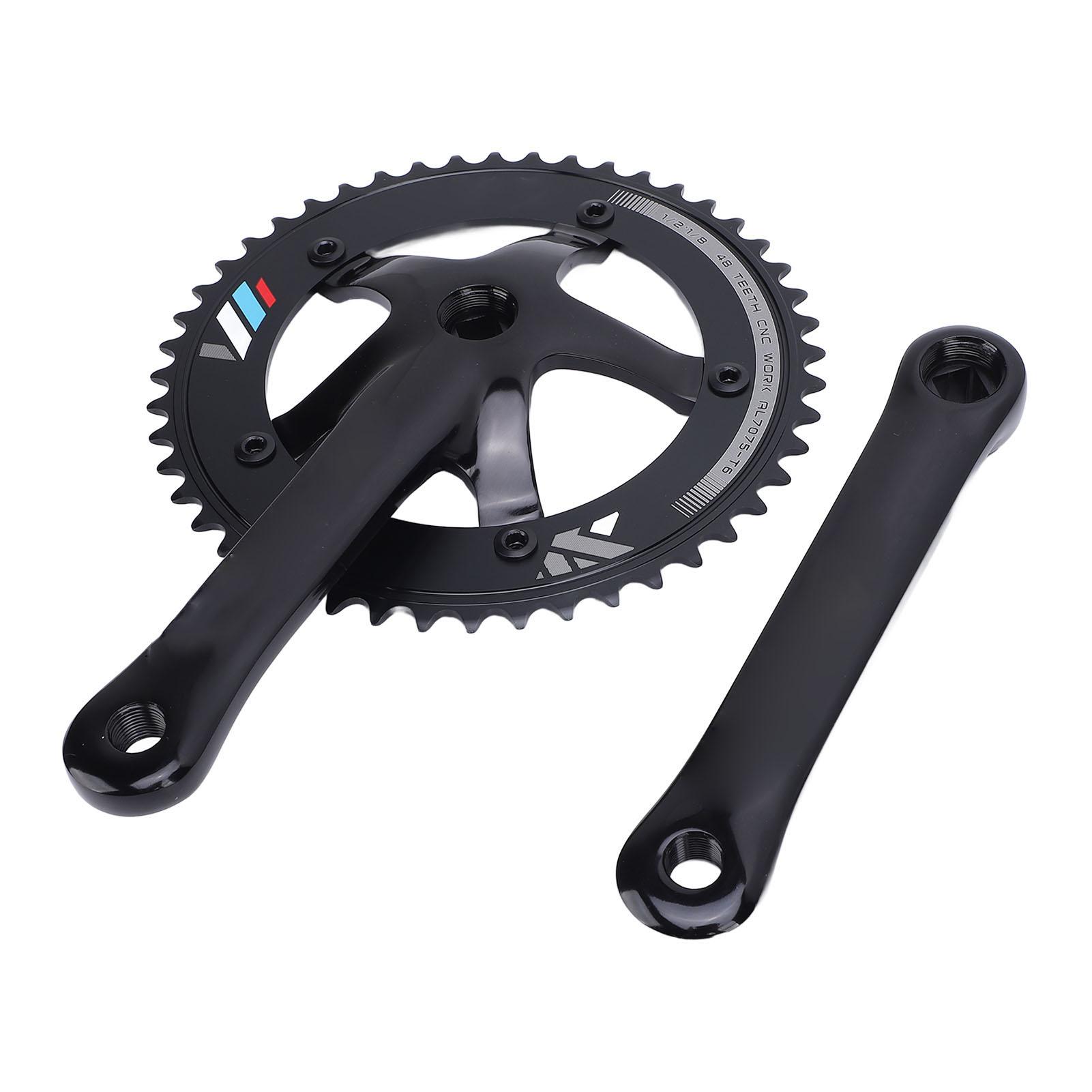 48T Шатуны Полые Интегрированная Звезда Шатуны Алюминиевый Сплав   Отверстия Односкоростная Звезда Шатуны для Фиксед Гр Велосипеда