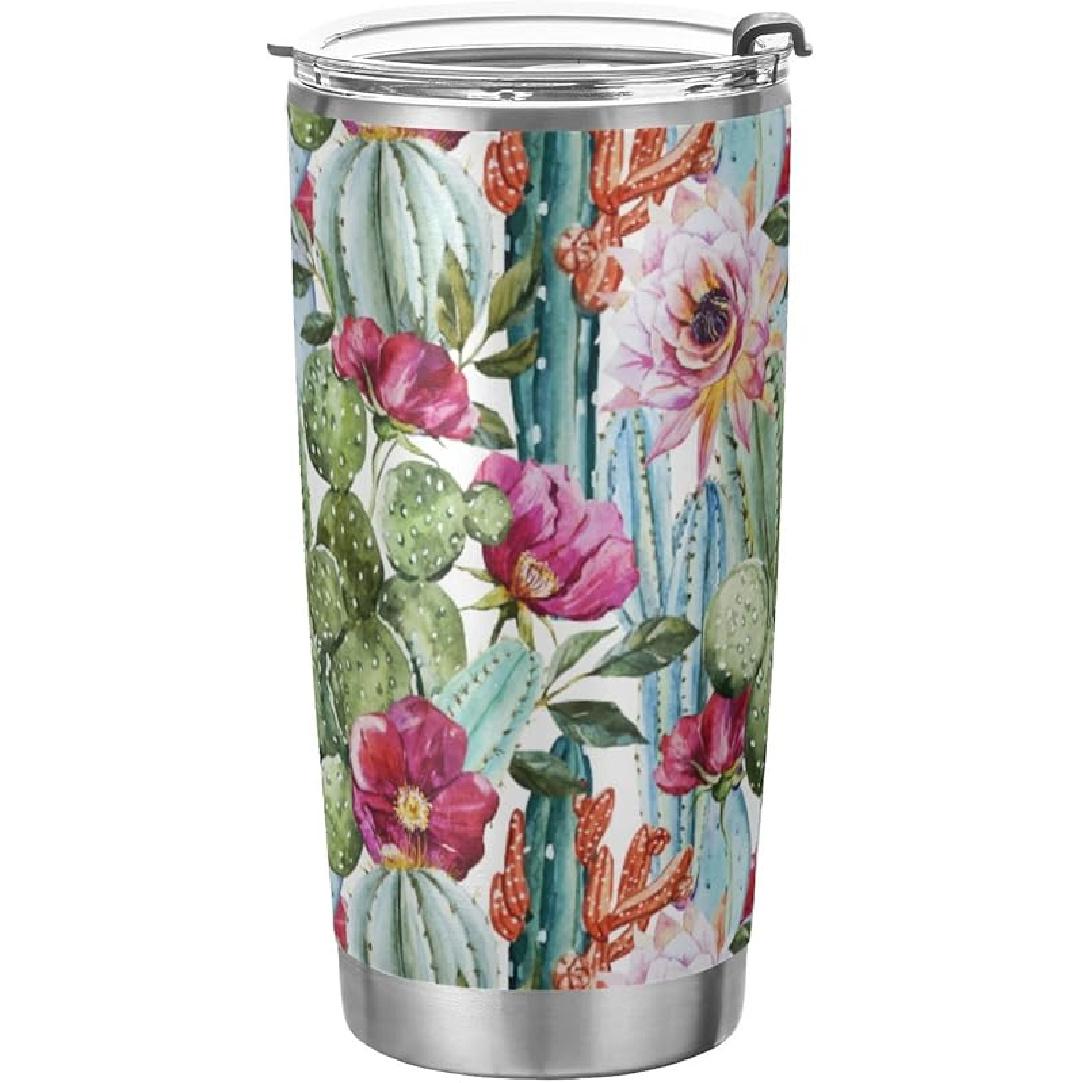 

ALAZA Ladybugs Tumbler with Lids and Straws,Reusable Stainless Steel Vacuum Insulated Tumbler Cup,Iced Coffee Travel Mug Water Bottle 20oz(590ml) 47 Multi09