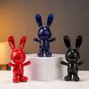Long-Eared Rabbit Supermarket Living Room Entrance Display Window TV Cabinet Resin Craft Figurine Valentine's Day Gift