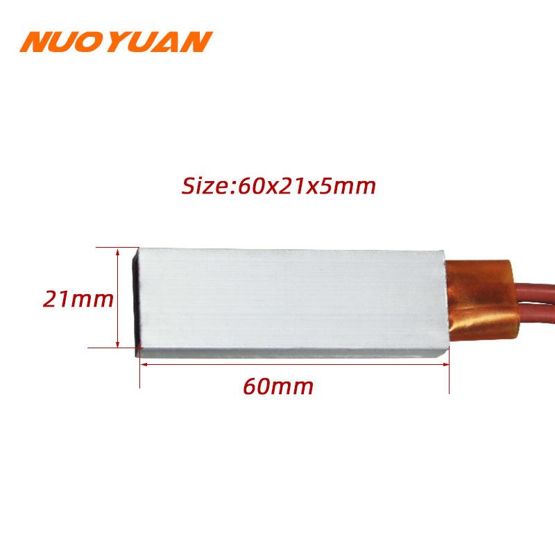 60x21x5mm PTC Heating Plate 12V 24V 36v 48V 110V 220V Constant Temperature PTC Chip PTC Thermistor Ceramic Plate Heater