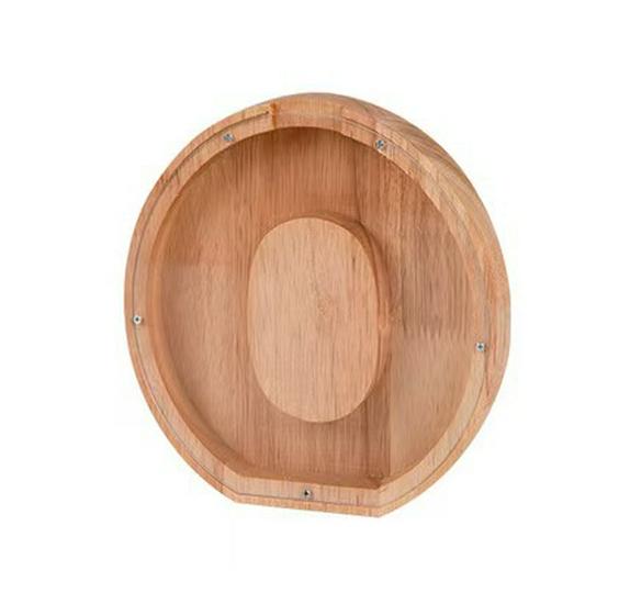 Wooden & Acrylic Money Box: Transparent 26-Letter Savings Bank for Kids