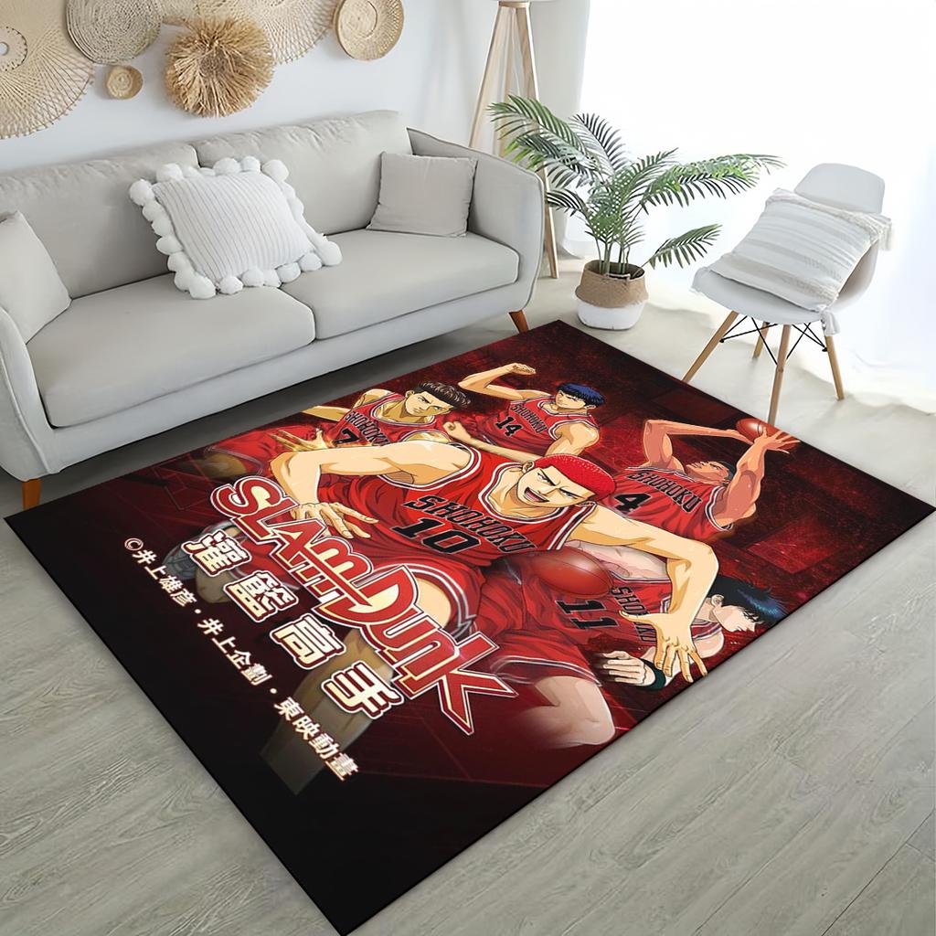 SHOHOKU 27 Style New SLAM DUNK Cartoon Basketball Anime Carpet Rug for Living Room Bedroom Home Sofa,Kid Play Non-slip Floor Mat