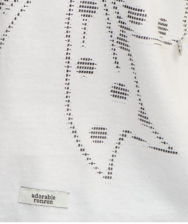 RONRON Dot Ribbon Over Fit Long Sleeve White