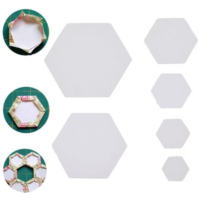 100PCS Sewing Accessories Handmade Craft Garment Fabric Patchwork Paper Quilting Hexagon Templates