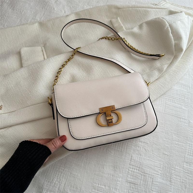 Retro Fashion Commuter Bag Women's Spring New Simple Casual Small Square Bag Niche Casual Shoulder Bag
